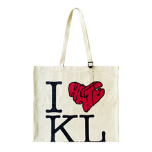 Load image into Gallery viewer, I LOVE/HATE KL (Off-White) Tote-Bag - H A D A S
